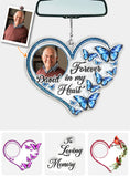 Forever In My Heart - Personalized Memorial Custom Shaped Car Ornament