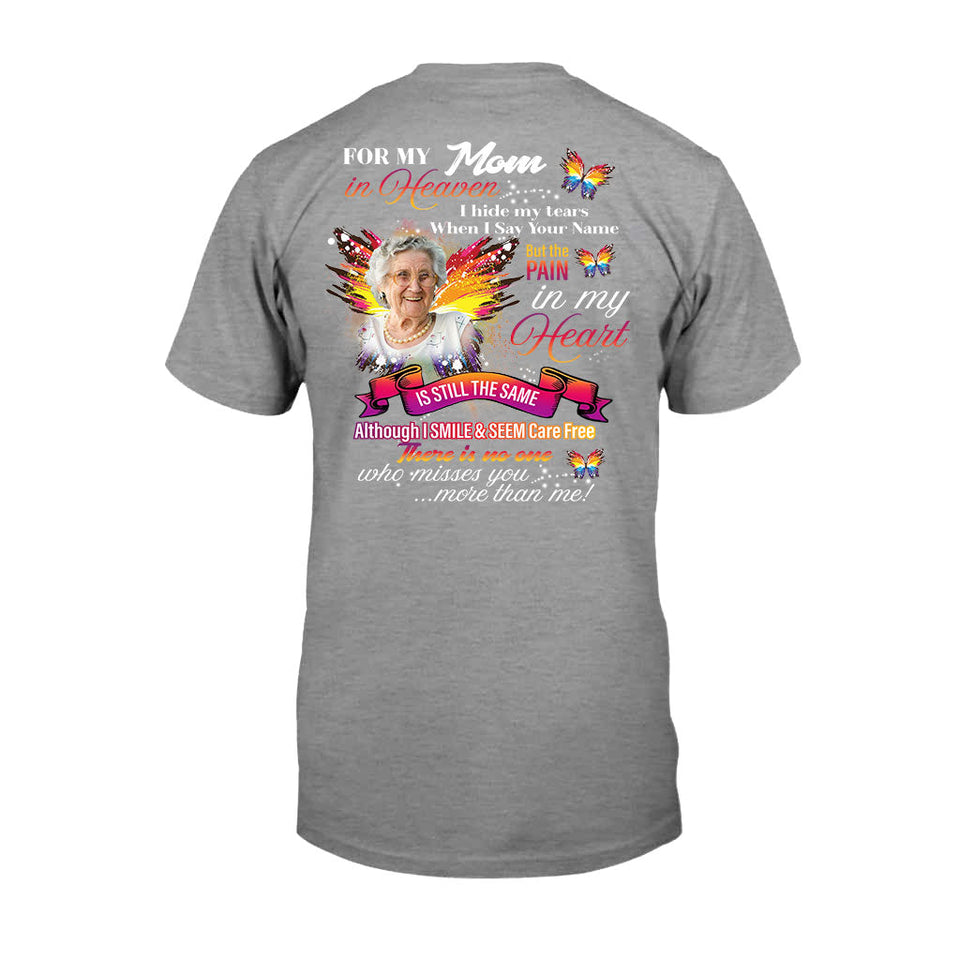 Pour mon âme, quel que soit mon titre au paradis, je cache mes larmes quand je prononce ton nom - T-shirt et sweat à capuche commémoratifs personnalisés