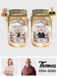 Illuminez le monde - Cadeau de condoléances personnalisé - Bocal Mason lumineux commémoratif