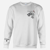 Memorial Butterfly Dragonfly Heaven Feather - Personalized Memorial Embroidered Sweater