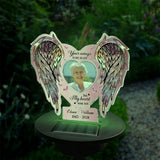 Tes ailes étaient prêtes, mais mon cœur ne l'était pas - Lampe solaire commémorative personnalisée pour jardin