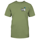 T-shirt brodé commémoratif personnalisé avec motif papillon, libellule et plume céleste