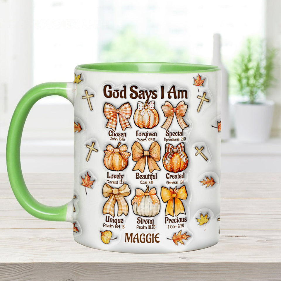God Say I Am - Personalized Christian Accent Mug