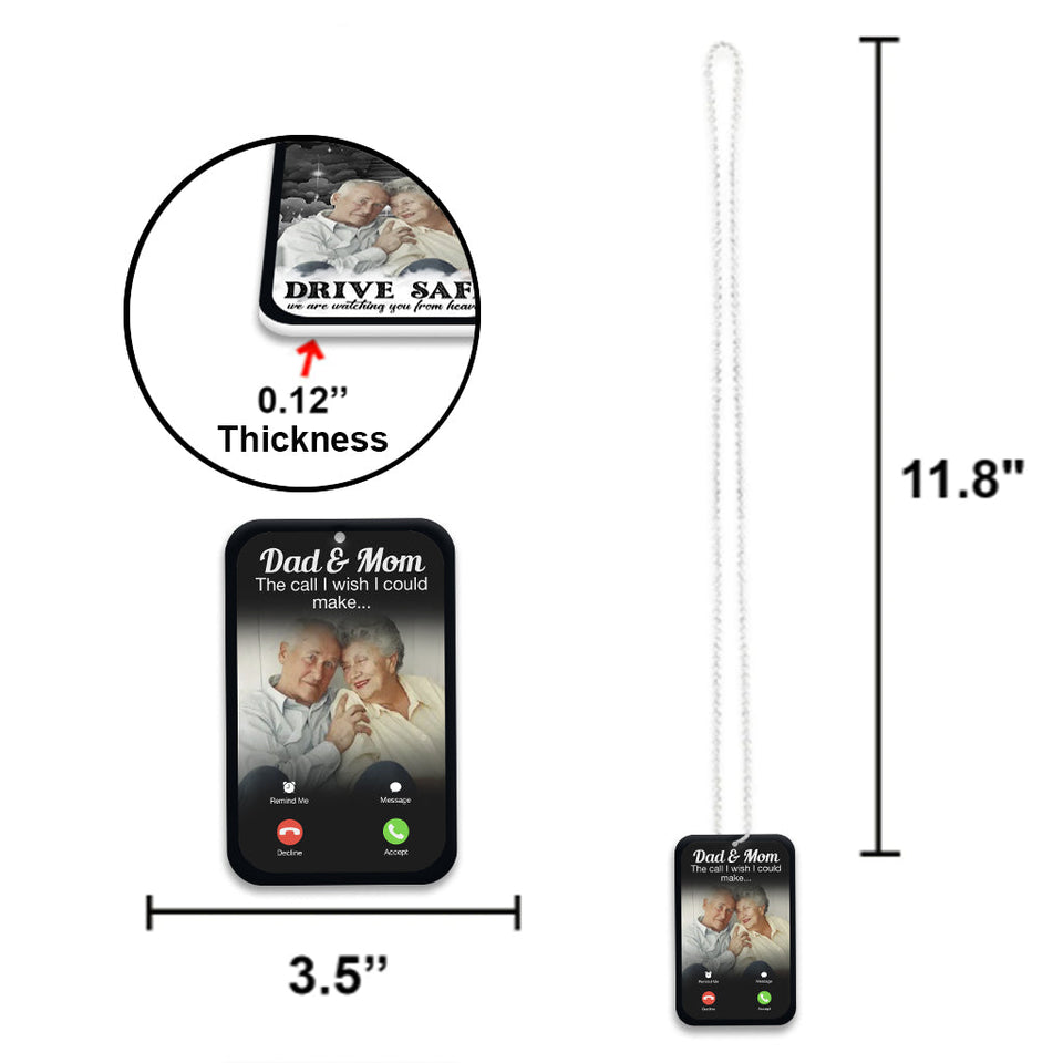 Drive Safe We Are Watching You From Heaven - Personalized Memorial Car Ornament