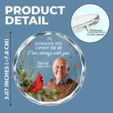 Je suis toujours avec toi - Ornement commémoratif personnalisé en verre rond