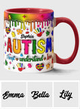 Autism Awareness - Personalized Autism Awareness Accent Mug