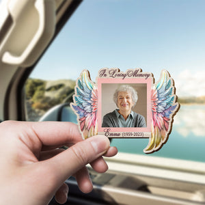 En souvenir de - Clip de pare-soleil de voiture personnalisé en forme de mémorial