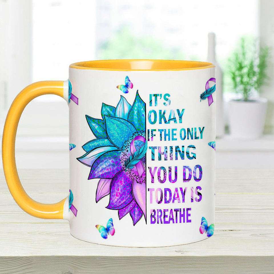 Mug de prévention du suicide : « Ce n’est pas grave si la seule chose que vous faites aujourd’hui est respirer ».