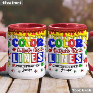 Autism Awareness - Personalized Autism Awareness Accent Mug