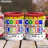 Autism Awareness - Personalized Autism Awareness Accent Mug
