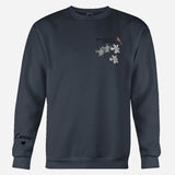 Memorial Butterfly Dragonfly Heaven Feather - Personalized Memorial Embroidered Sweater