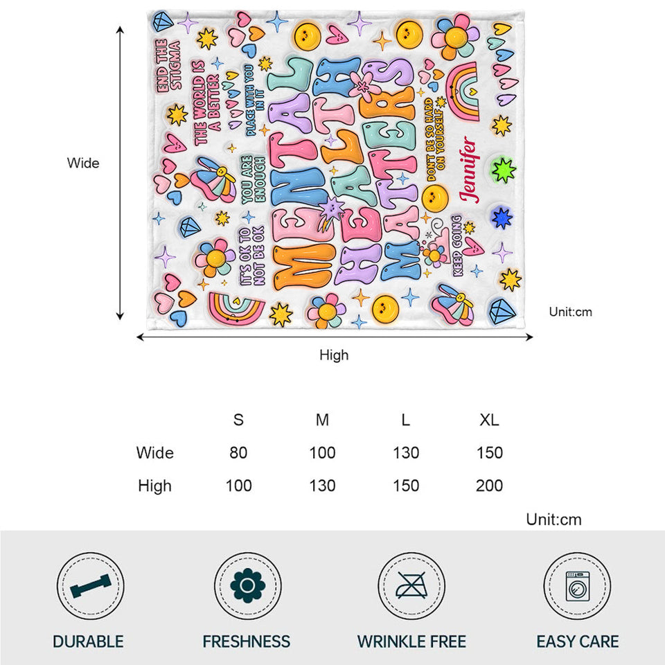 Mental Health Matter - Personalized Mental Health Awareness Blanket