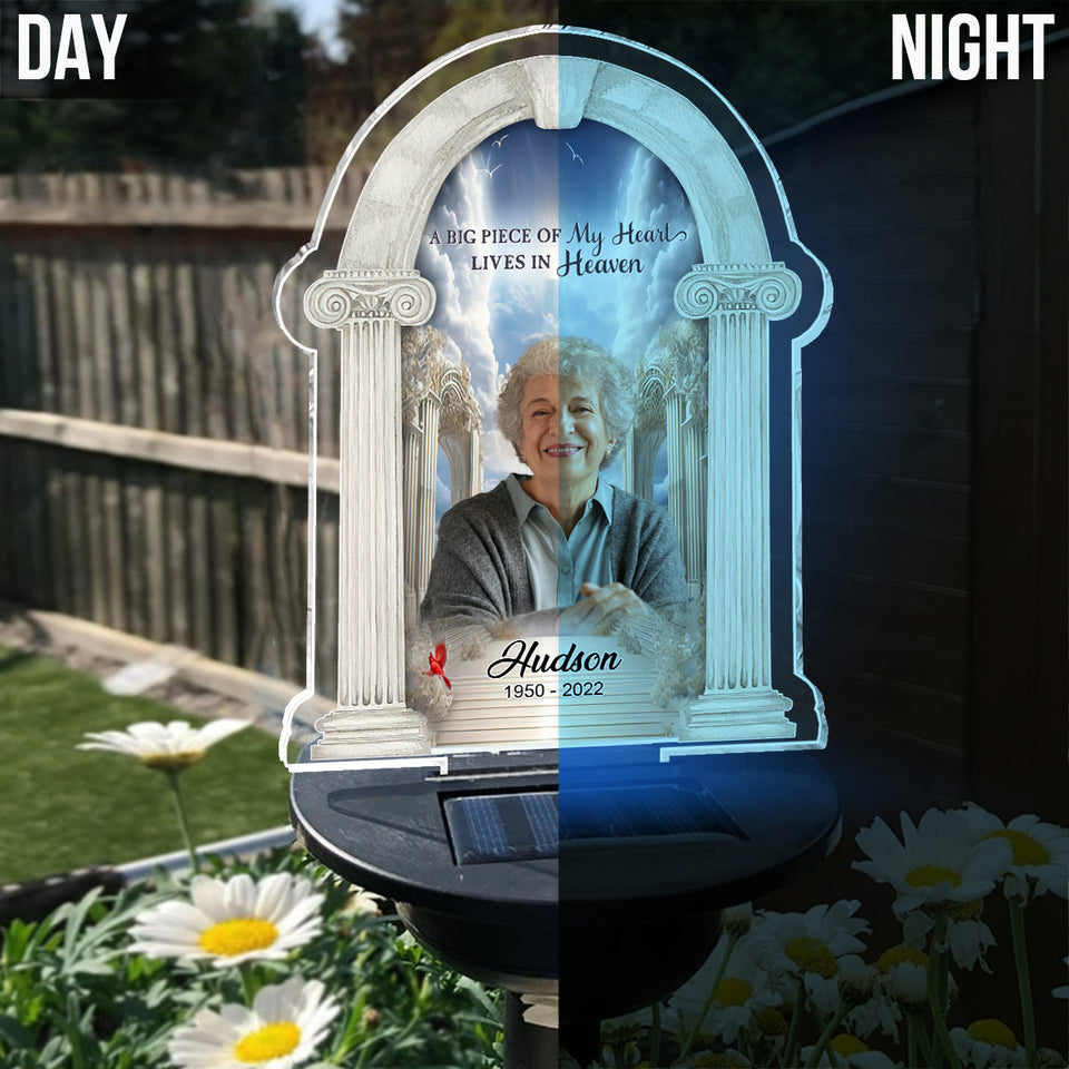 En souvenir de - Lampe solaire commémorative personnalisée pour jardin