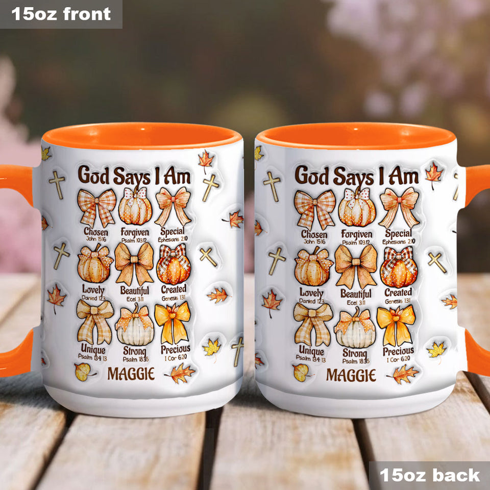God Say I Am - Personalized Christian Accent Mug