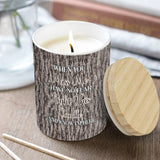 Allumez cette bougie - Bougie commémorative personnalisée avec couvercle en bois