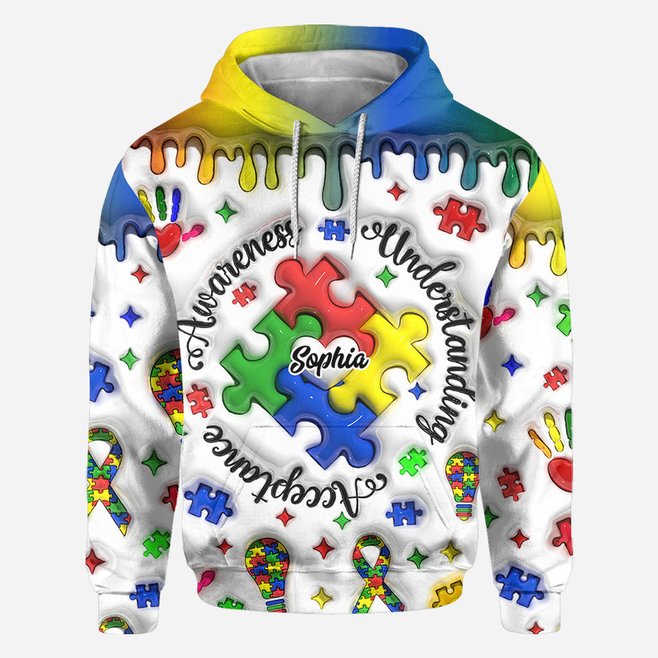 Autism Awareness - Personalized Autism Awareness All Over Shirt
