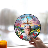 Je suis toujours avec toi - Ornement commémoratif personnalisé à suspendre à la fenêtre, attrape-soleil 