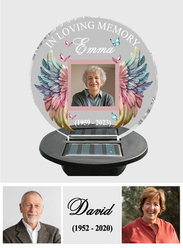 En souvenir de - Lampe solaire commémorative personnalisée pour jardin