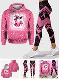 En octobre, nous portons du rose pour sensibiliser au cancer du sein : sweat à capuche et legging