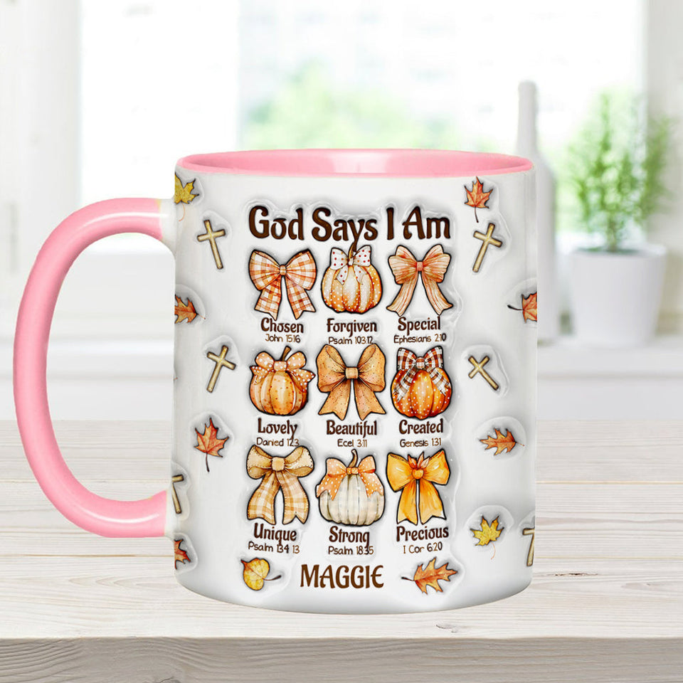 God Say I Am - Personalized Christian Accent Mug