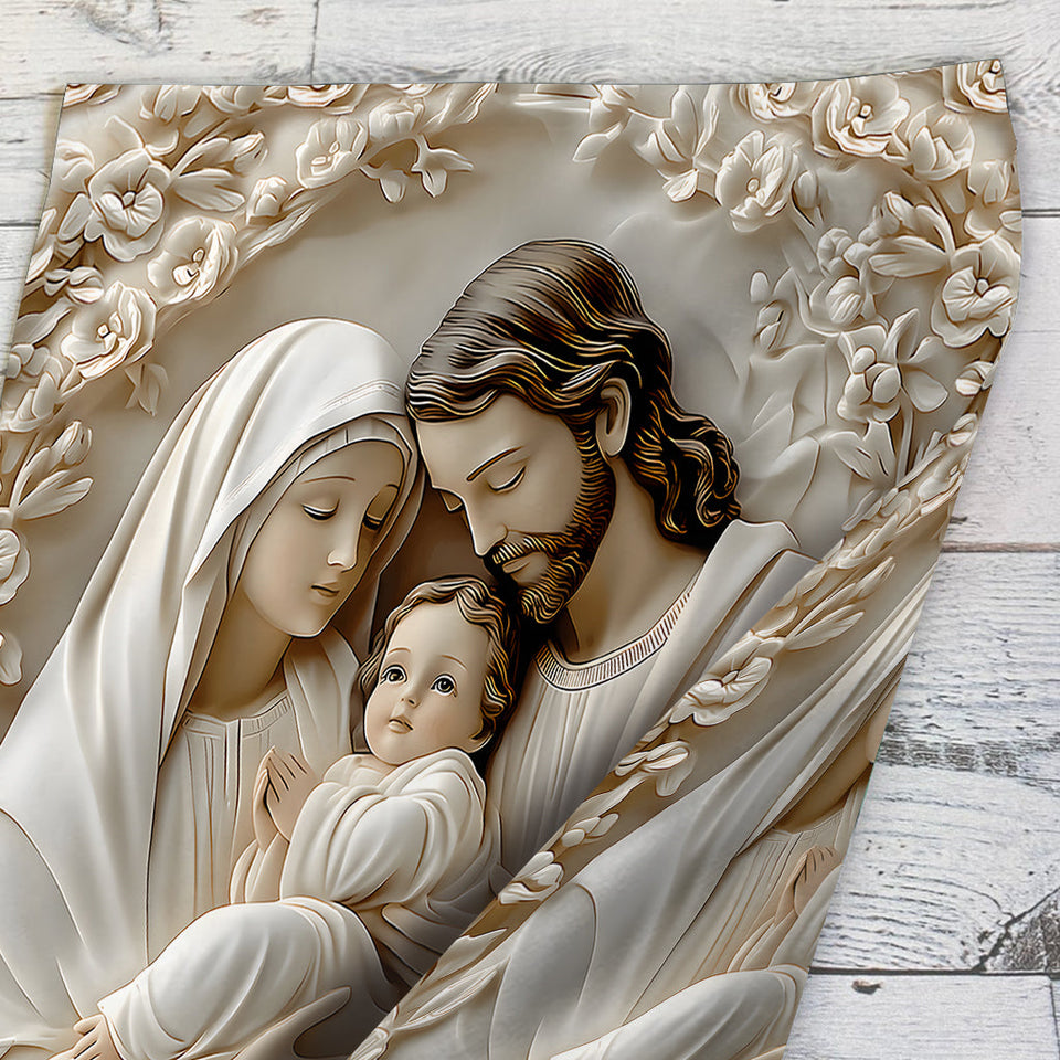 La Sainte Famille - Drapeau de jardin chrétien