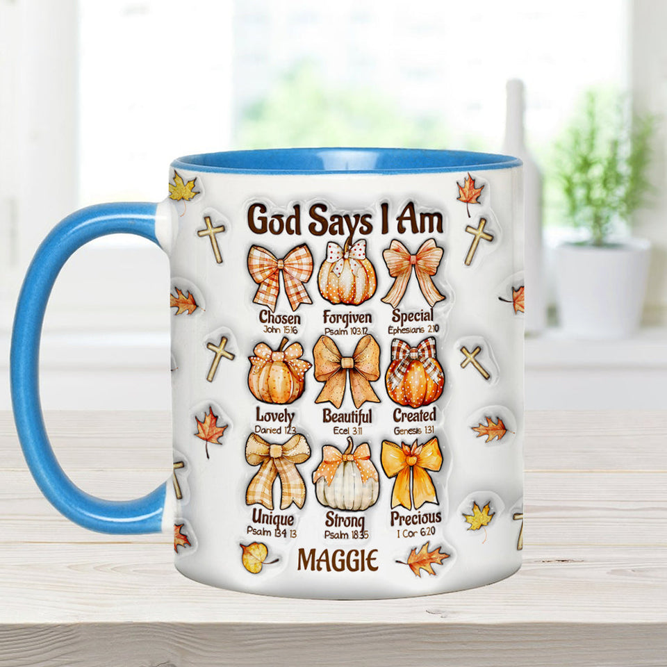 God Say I Am - Personalized Christian Accent Mug
