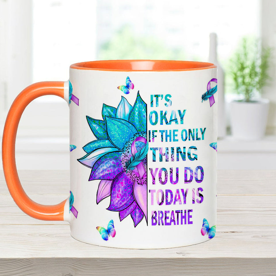 Mug de prévention du suicide : « Ce n’est pas grave si la seule chose que vous faites aujourd’hui est respirer ».