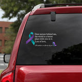 À la personne derrière moi - Autocollant personnalisé de prévention du suicide (intégral)