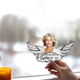 À jamais dans nos cœurs - Ornement commémoratif personnalisé à suspendre à la fenêtre, attrape-soleil 