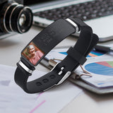 Custom Photo I'll Carry You - Personalized Memorial Engraved Bracelet