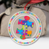 Love Understand - Ornement transparent personnalisé pour la sensibilisation à l'autisme