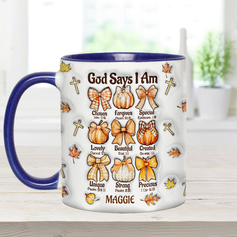 God Say I Am - Personalized Christian Accent Mug