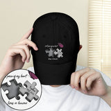 Casquette classique brodée personnalisée en hommage à un papillon libellule et à une plume céleste - Casquette commémorative brodée personnalisée