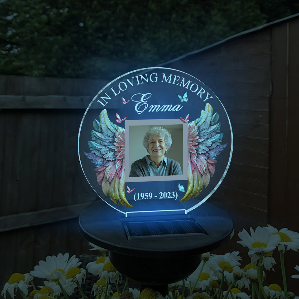 En souvenir de - Lampe solaire commémorative personnalisée pour jardin