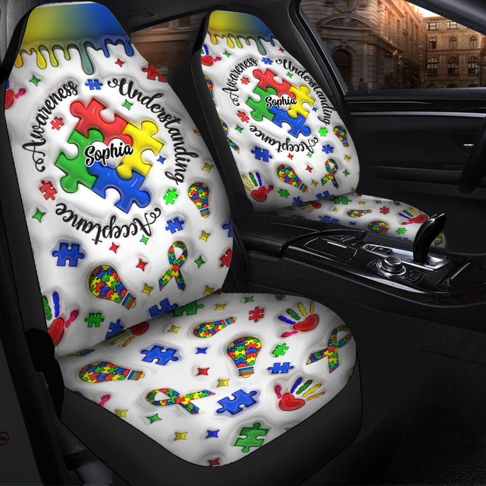 Autism Awareness - Personalized Autism Awareness Seat Covers