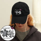 Casquette classique brodée personnalisée en hommage à un papillon libellule et à une plume céleste - Casquette commémorative brodée personnalisée