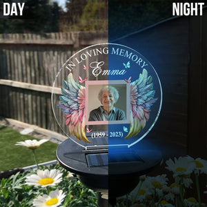 En souvenir de - Lampe solaire commémorative personnalisée pour jardin