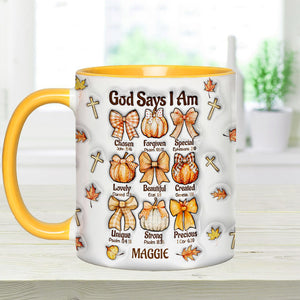 God Say I Am - Personalized Christian Accent Mug