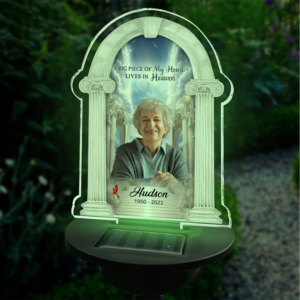 En souvenir de - Lampe solaire commémorative personnalisée pour jardin