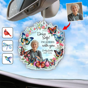 Tes ailes étaient prêtes, mais nos cœurs ne l'étaient pas - Ornement de voiture transparent commémoratif personnalisé