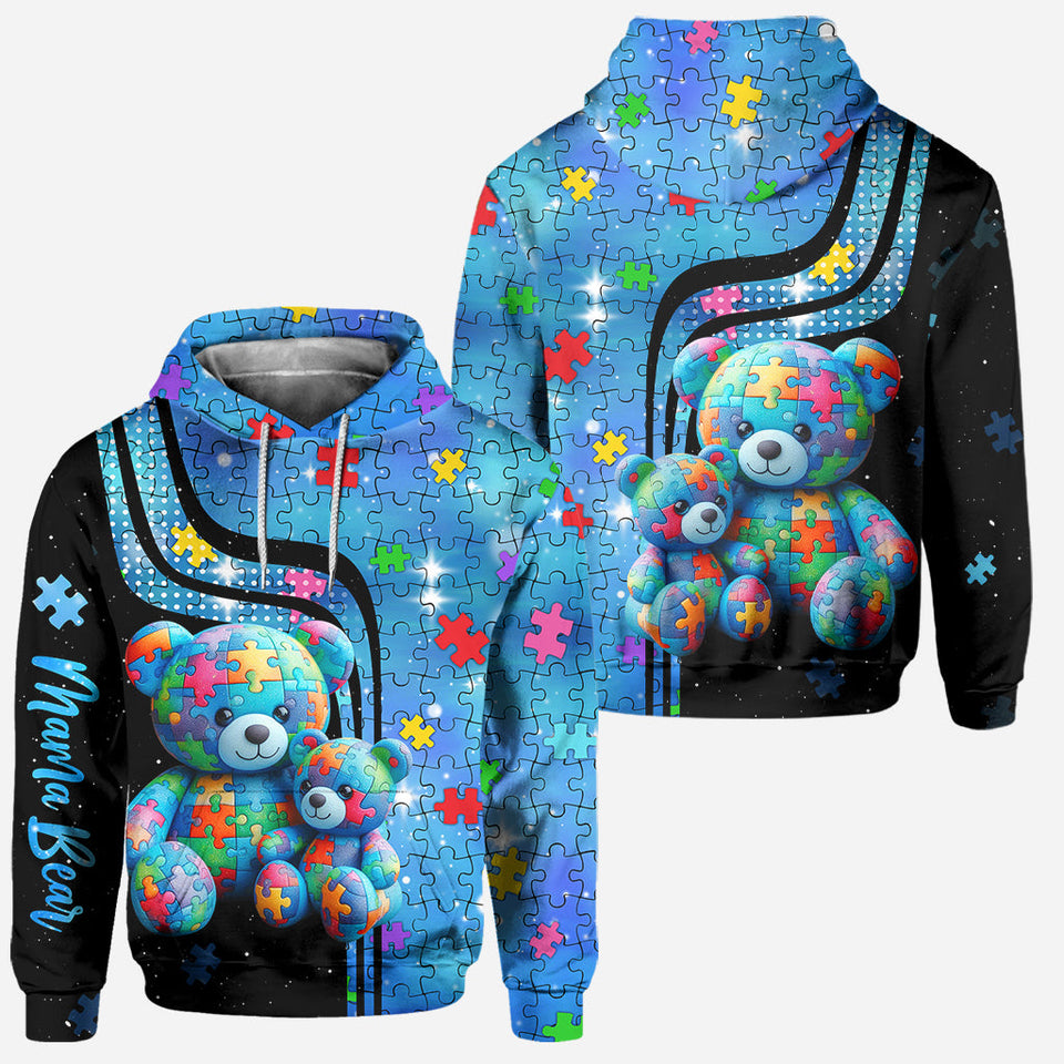 Mama Bear Autism Awareness Hoodie and Leggings