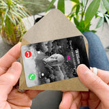 L'appel que j'aurais aimé pouvoir répondre - Carte commémorative personnalisée à insérer dans un portefeuille