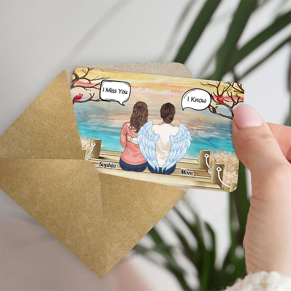 Tu me manques, je le sais - Carte commémorative personnalisée à insérer dans un portefeuille