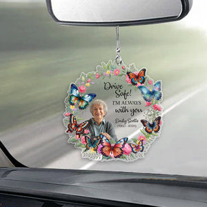 Tes ailes étaient prêtes, mais nos cœurs ne l'étaient pas - Ornement de voiture transparent commémoratif personnalisé