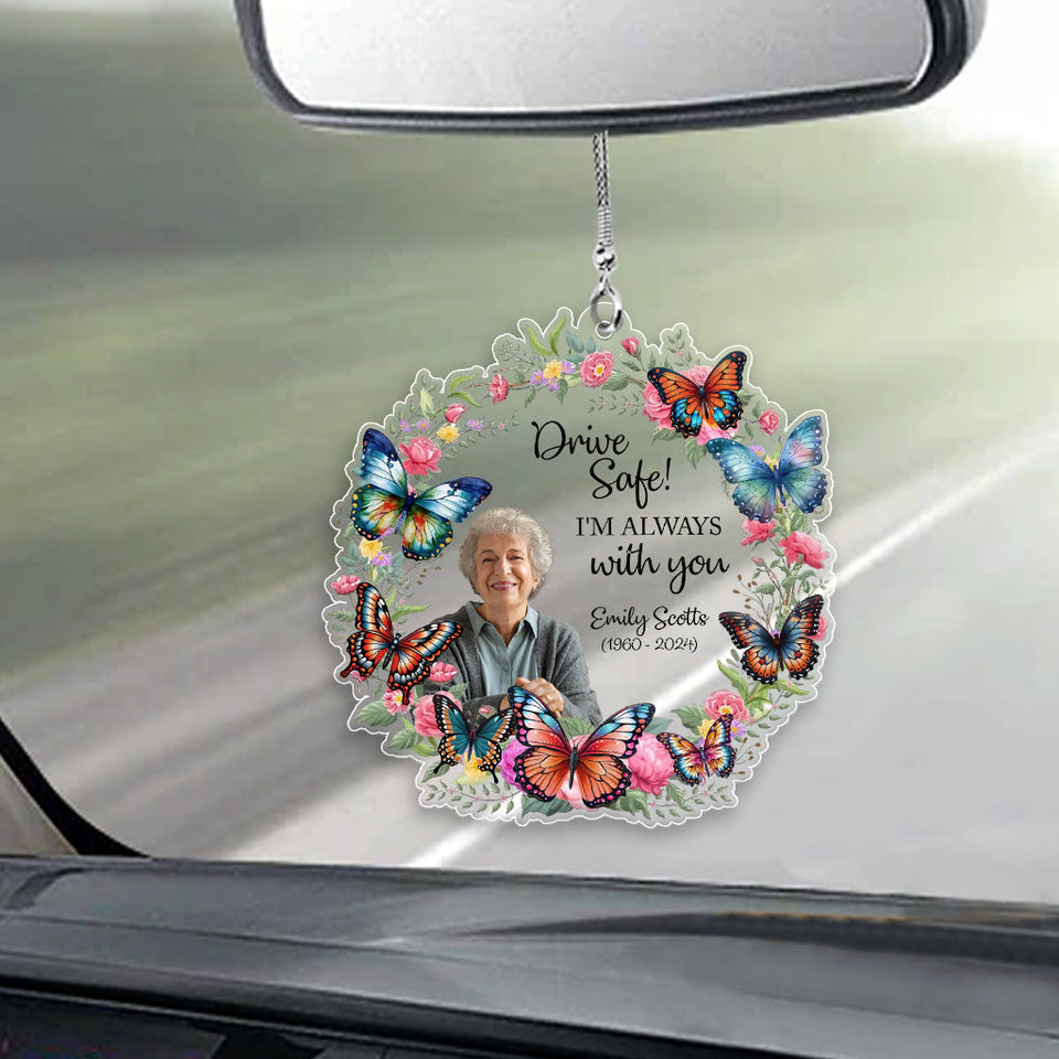 Tes ailes étaient prêtes, mais nos cœurs ne l'étaient pas - Ornement de voiture transparent commémoratif personnalisé