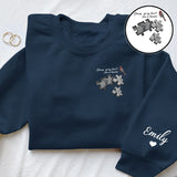 Memorial Butterfly Dragonfly Heaven Feather - Personalized Memorial Embroidered Sweater