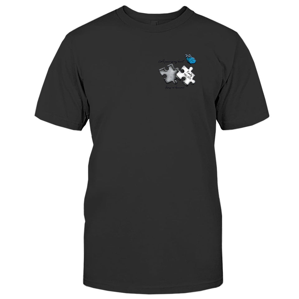 T-shirt brodé commémoratif personnalisé avec motif papillon, libellule et plume céleste