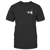 T-shirt brodé commémoratif personnalisé avec motif papillon, libellule et plume céleste