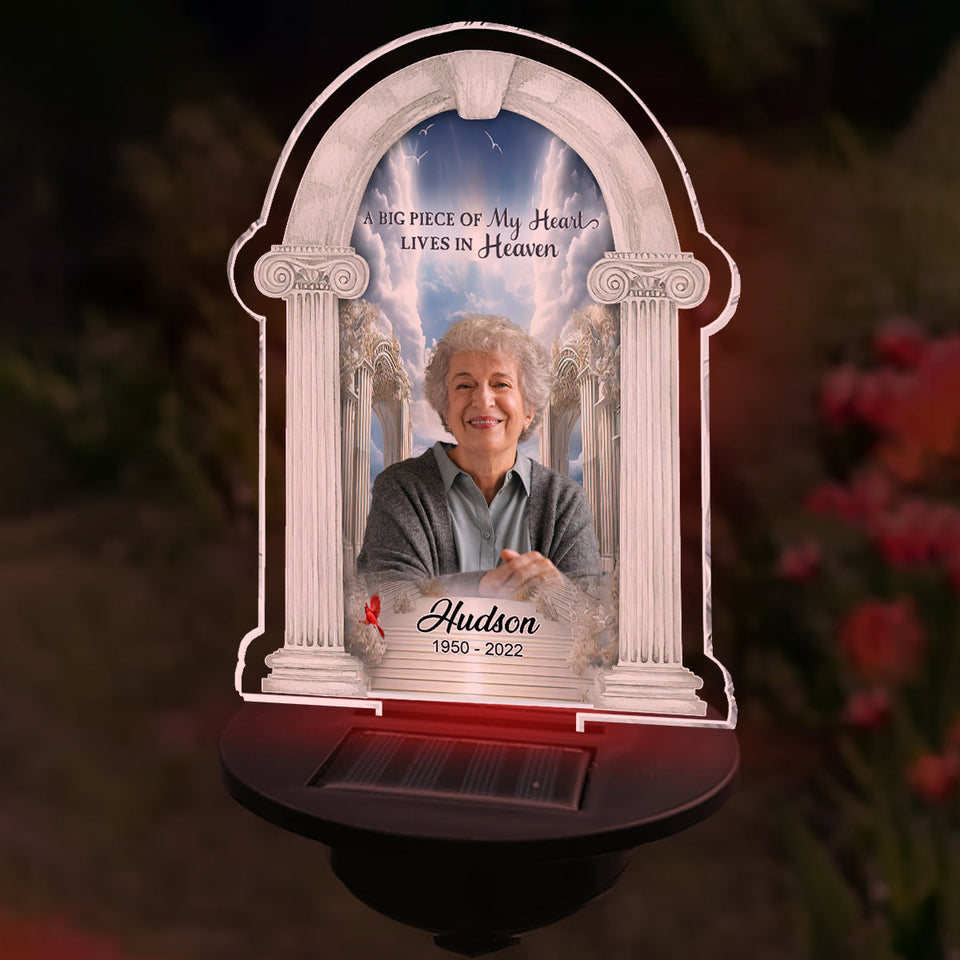En souvenir de - Lampe solaire commémorative personnalisée pour jardin