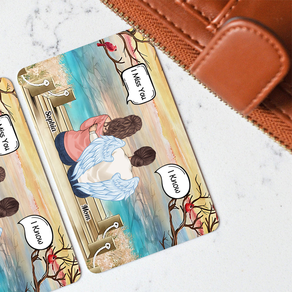 Tu me manques, je le sais - Carte commémorative personnalisée à insérer dans un portefeuille